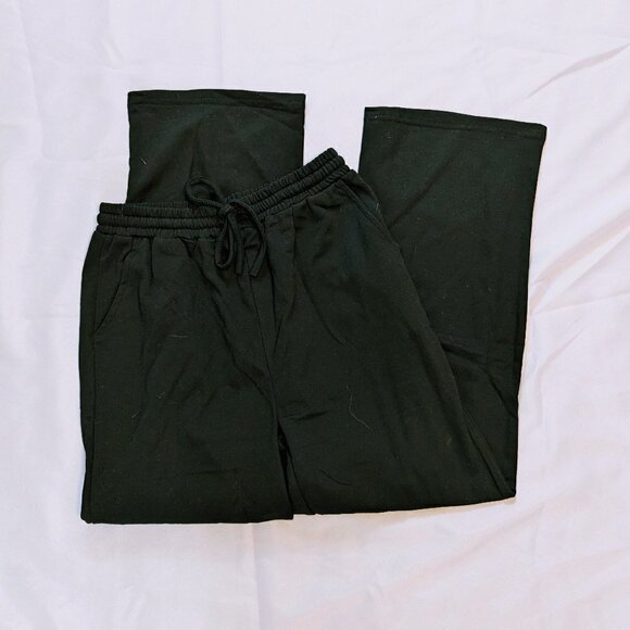 Classic Black Drawstring Sweatpants Size Medium - Picture 1 of 3